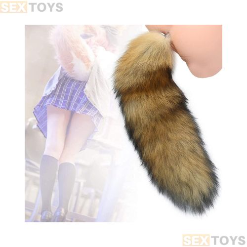 Wild Fox Tail with Stainless Steel Anal Plug