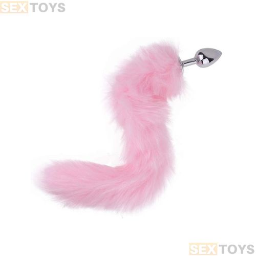 2Pcs Animal Cosplay Fluffy Toys Metal Plug Butt Tail
