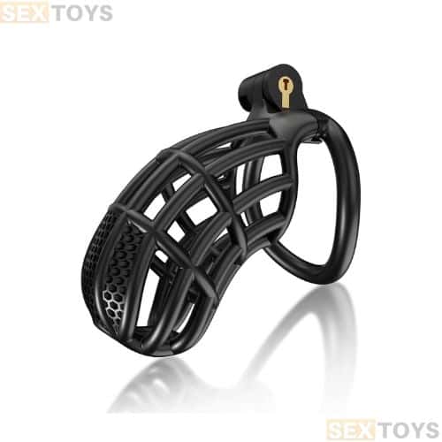3D Male Chastity Device Cock Cage Black