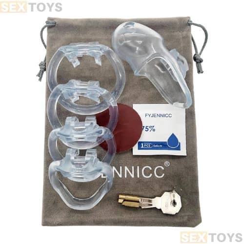 Transparent Chastity Cage Cock Lock For Men