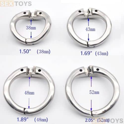 Open Close Movable Ring Stainless Steel Chastity Lock