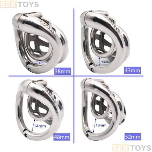 Open Close Movable Ring Stainless Steel Chastity Lock
