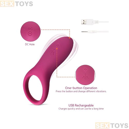 Full Silicone Vibrating Cock Ring Rechargeable
