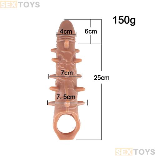 9 Inch Penis Sleeve Extender Realistic Textured