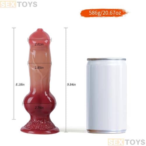 9.84 Inch Realistic Dog Dildos with Knot
