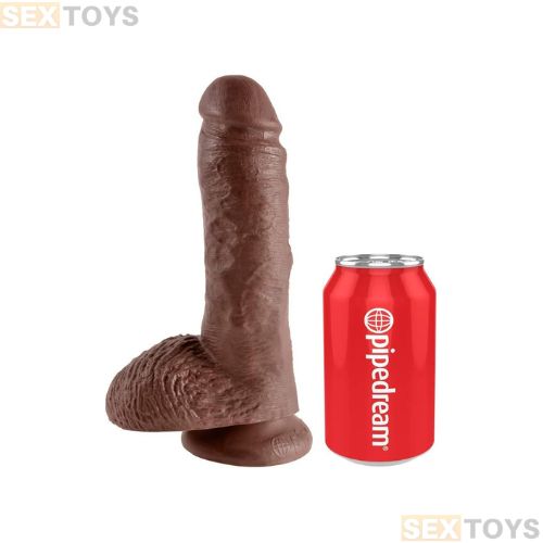 Pipedream King Cock Dildo Brown 8 Inch