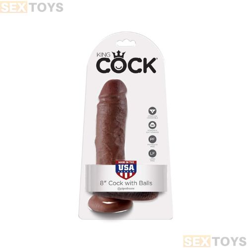 Pipedream King Cock Dildo Brown 8 Inch