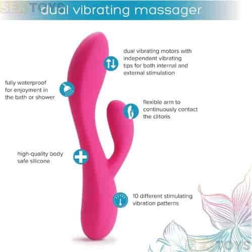 plusOne Dual Rabbit Vibrator for Women - Pink