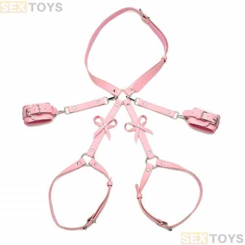 STRICT Pink Bondage Harness With Bows for Women