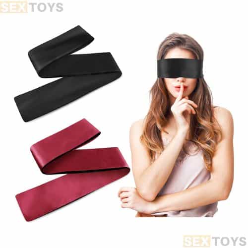 PUKASA 2 Pieces Satin Eye Mask Blindfolds For Sex
