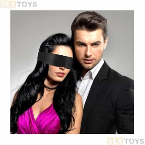 PUKASA 2 Pieces Satin Eye Mask Blindfolds For Sex