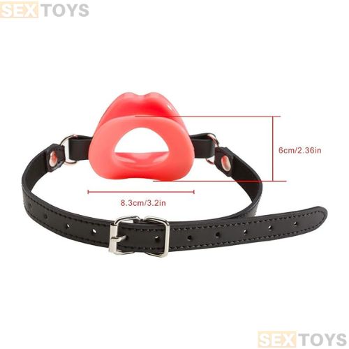 Silicone Soft Lips Shape Open O Ring Mouth Gag